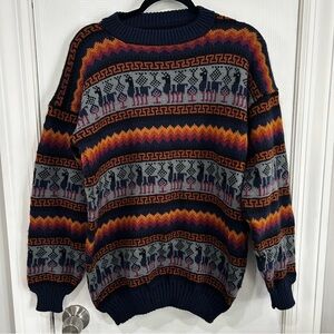 Gamboa Alpaca Sweater for Men Wool Sweaters Crewneck Knitted Pullover for Men